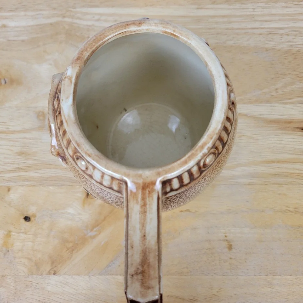 Vintage Ceramic Relief Beer Stein Mug 